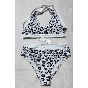 Beachsissi Size Large Leopard Print Bikini‎ Two-Piece Push Up Removable Pads